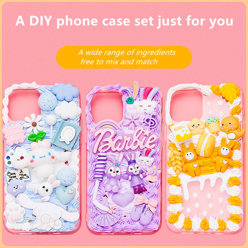 Cream gel phone case diy material kit handmade Christmas resin cartoon – stepdiy Cream gel phone case diy material kit handmade Christmas resin cartoon – stepdiy